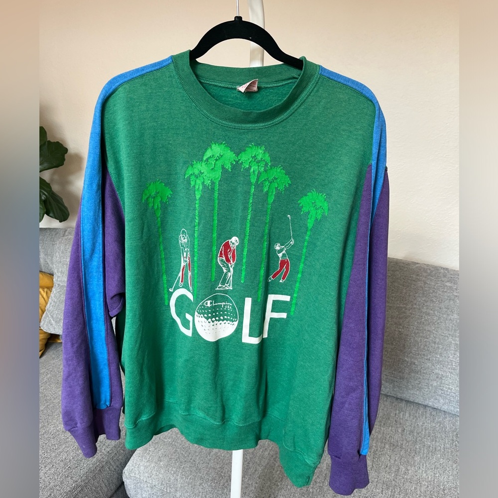 Vintage made in France champion sweatshirt - golf theme